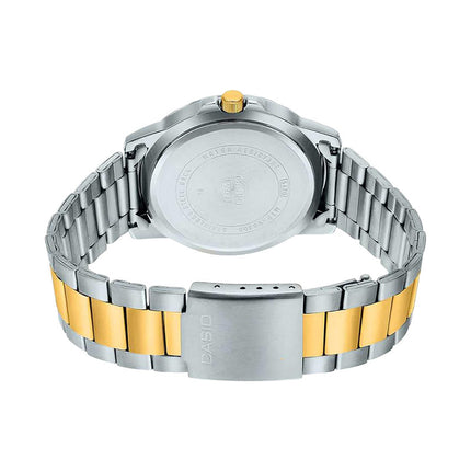 Casio General MTP-VD300SG-1EUDF Men Black Dial Dual Tone Stainless Steel Band