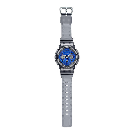 Casio G-Shock GMA-S120TB-8ADR Translucent Gray with Metallic Blue Dial Grey Transparent Resin Band
