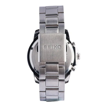 Seiko Chronograph SNN163P1 Men Black Dial Stainless Steel Strap