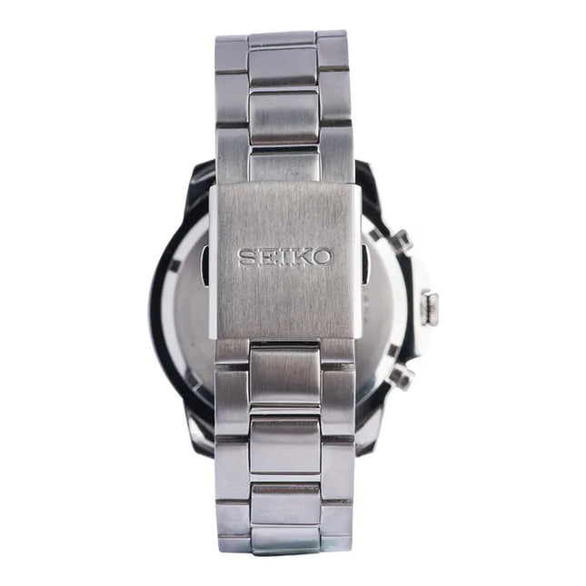 Seiko Chronograph SNN163P1 Men Black Dial Stainless Steel Strap