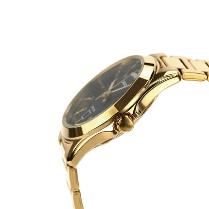 Casio General MTP-1370G-1AVDF Enticer Men Black Dial Gold Stainless Steel Band