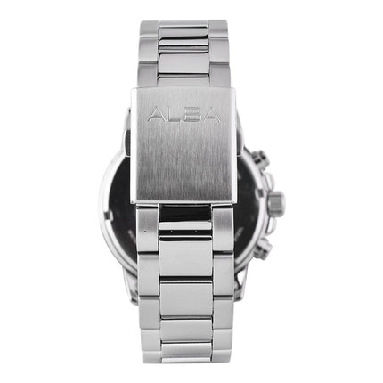 Alba Active AT3J57X1 Men Chronograph Black Dial Stainless Steel Strap