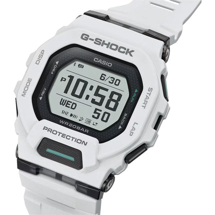 Casio G-Shock G-Squad GBD-200-7DR Men Digital Dial White Resin Band
