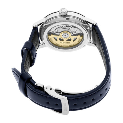 Seiko Presage SRPE43J1 Cocktail Old Clock Blue Dial Dark Blue Leather Strap