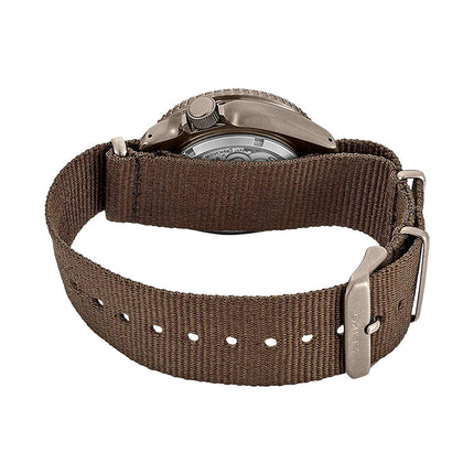 Seiko 5 Sports SRPD85K1 5KX Chocolate SKX Sports Style Automatic Brown Dial Brown Nylon Strap
