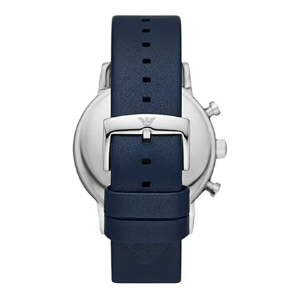 Emporio Armani Chronograph AR11451 Men Blue Dial Blue Leather Strap