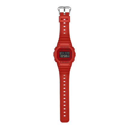 Casio G-Shock DW-5600RRB-4DR Iconic Red Series Digital Dial Red Resin Band