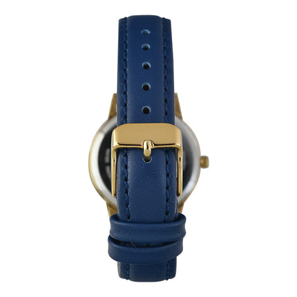 Alba AH7DJ4X1 Ladies Silver Dial Blue Leather Strap