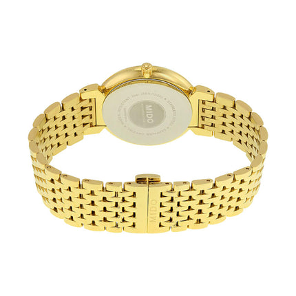 Mido Dorada M009.610.33.013.00 White Dial Gold Stainless Steel Strap