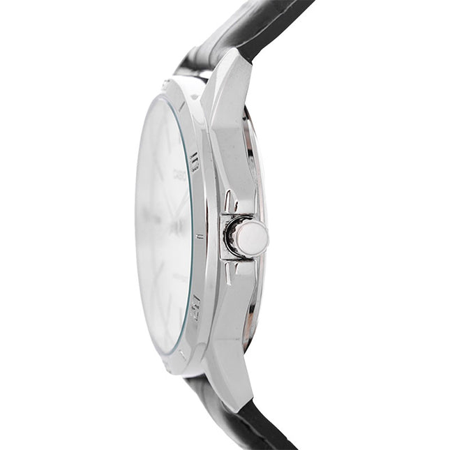 Casio General MTP-V004L-7AUDF Men Silver Dial Black Leather Band