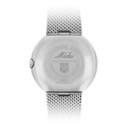 MIDO Commander M8429.4.21.13 1959 Dateday Automatic Silver Dial Mesh Strap