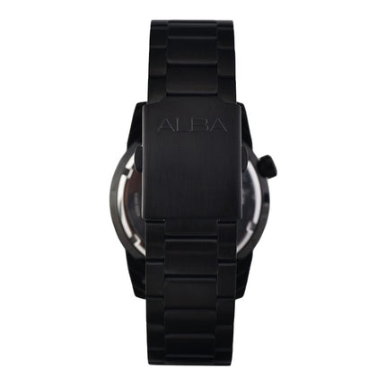 Alba Active AG8M01X1 Men Black Dial Black Stainless Steel Strap