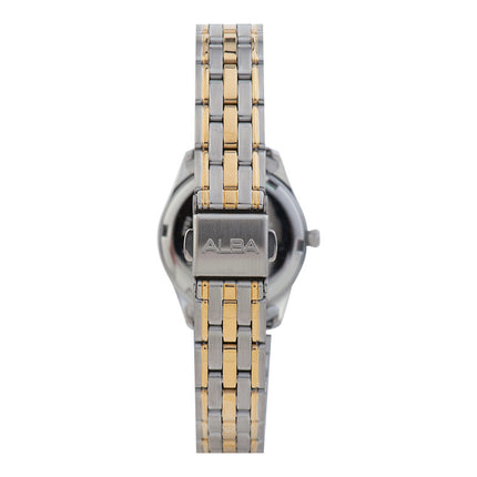 Alba AH7BN2X1_AS9Q96X1 Couple Silver Dial Dual Tone Stainless Steel Strap