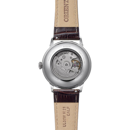 Orient Classic RA-AC0029E Bambino Automatic Green Gradation Dial Brown Leather Strap