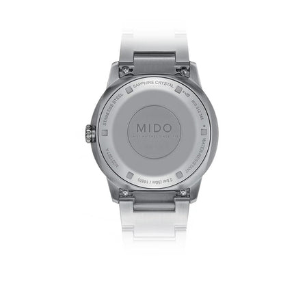 Mido Commander M021.207.11.106.00 Lady Silver Diamonds MOP Dial Stainless Steel Strap