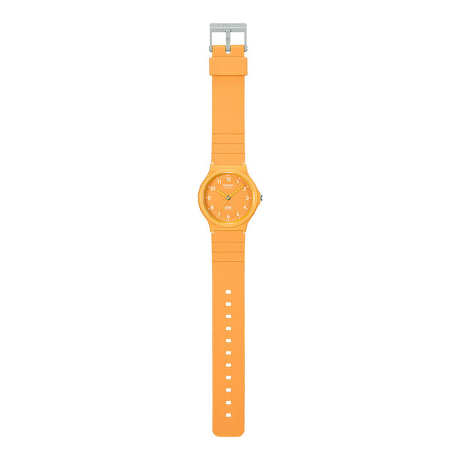 Casio General MQ-24B-9BDF Pop Analog Yellow Dial Yellow Resin Band