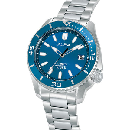 Alba Mechanical AU4089X1 Men Blue Dial Stainless Steel Strap
