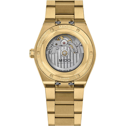 MIDO Multifort 8 M055.507.33.041.00 One Crown Blue Dial Gold Stainless Steel Strap