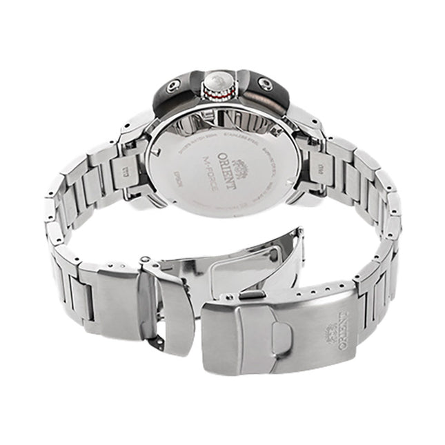 Orient M-Force RA-AC0L08Y Orange Dial Stainless Steel Strap