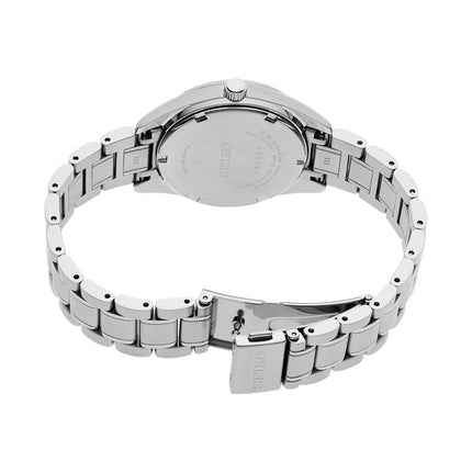 Seiko Ladies SUR581P1 Discover More Crystal Blue Dial Stainless Steel Strap