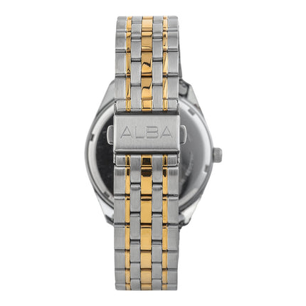 Alba AJ6182X1 Men Silver Dial Dual Tone Stainless Steel Strap