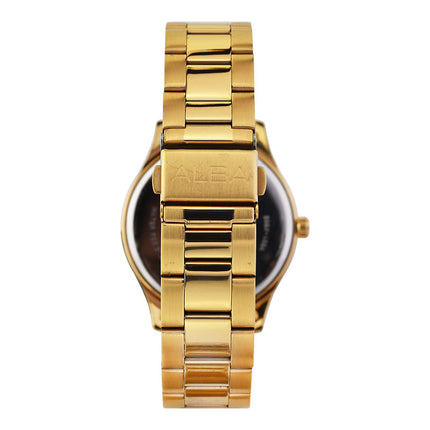 Alba Prestige ARSZ02X1 Men Gold Dial Gold Stainless Steel Strap