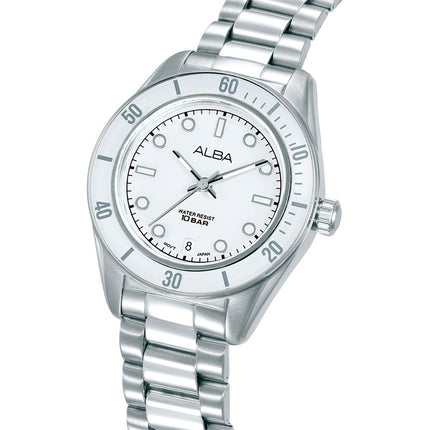 Alba Active AG8Q65X1 Ladies Analog Silver Dial Stainless Steel Strap