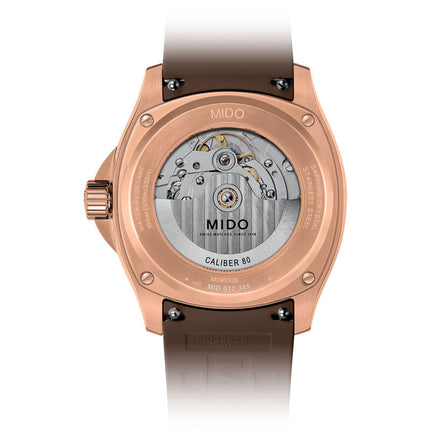 MIDO Multifort TV Big Date M049.526.37.291.00 Brown Gradient Dial Brown Rubber Strap