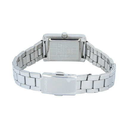 Casio General LTP-1234DD-7ADF Tank Ladies Silver Dial Stainless Steel Band