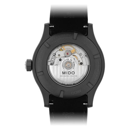 MIDO Multifort M025.407.36.061.00 Automatic Grey Dial Black Leather Strap
