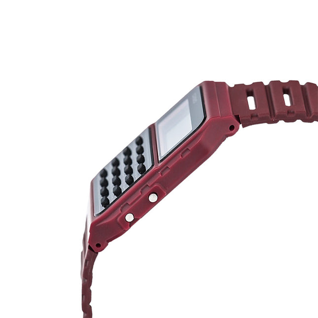 Casio General CA-53WF-4BDF Data Bank Digital Dial Red Resin Band