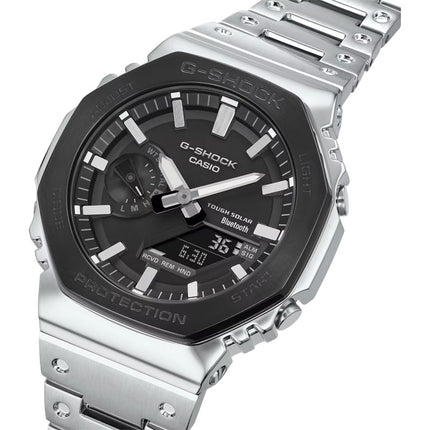 Casio G-Shock GM-B2100BT-1ADR CasiOak Full Metal Digital Analog Dial Stainless Steel Band