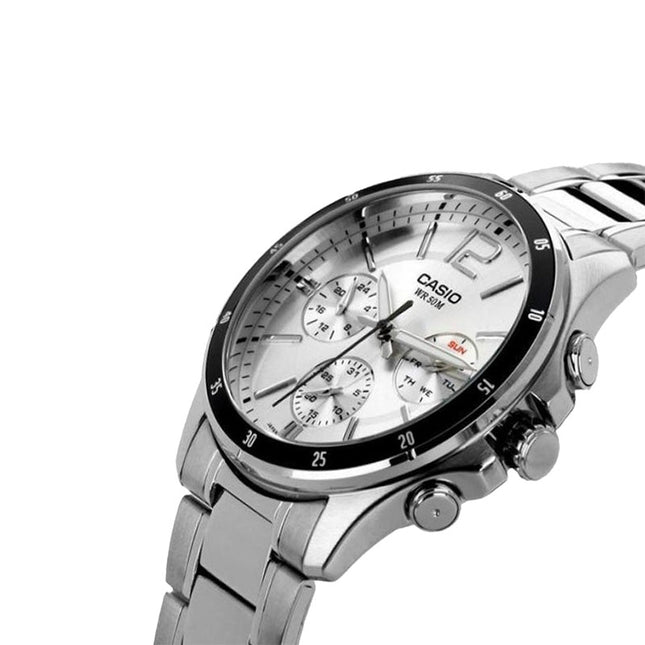 Casio General MTP-1374D-7AVDF Enticer Men Silver Dial Stainless Steel Band
