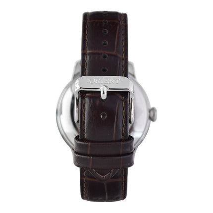 Orient Classic RA-AK0804Y Bambino Automatic Sun & Moon Dark Brown Dial Dark Brown Leather Strap