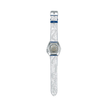 Seiko 5 Sports SRPF17K1 Street Fighter Chun-Li Blue Jade Model Blue Leather Strap Limited Edition