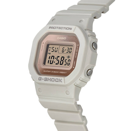 Casio G-Shock X ITZY GMD-S5600-8DR Basic Collection Ladies Rose Gold Digital Dial Grey Resin Band