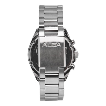 Alba Active AT3K31X1 Men Chronograph Black Dial Stainless Steel Strap