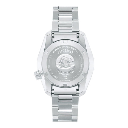 Seiko Prospex SPB383J1 Baby Marinemaster GMT Save the Ocean Black Dial Stainless Steel Strap