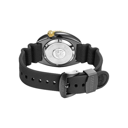 Seiko Prospex SRPD46K1 Black Turtle Gold Ring Edition Automatic Black Dial Black Rubber Strap 
