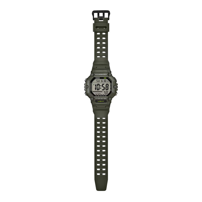Casio General AE-1600HX-3AVDF Digital Dial Green Resin Band