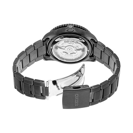 Seiko 5 Sports SRP129K1 World Time Automatic Black Dial Black Stainless Steel Strap
