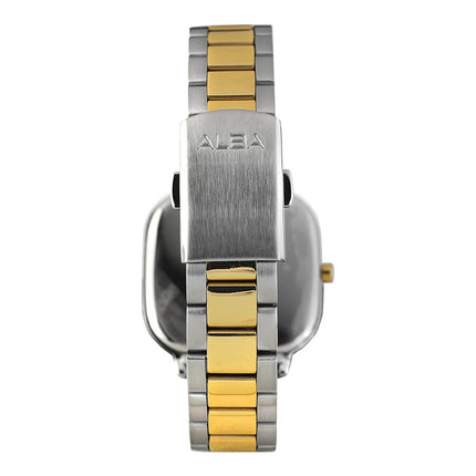 Alba Fashion AH7BZ2X1 Ladies Silver White Dial Dual Tone Stainless Steel Strap