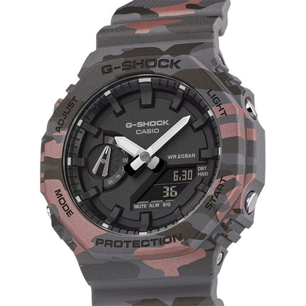 Casio G-Shock GA-2100CM-8ADR CasiOak Digital Analog Dial Camouflage Resin Band