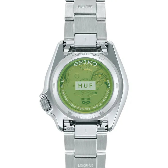 Seiko 5 Sports SRPL33K1 HUF Series Silver Dial Stainless Steel Strap Limited Edition