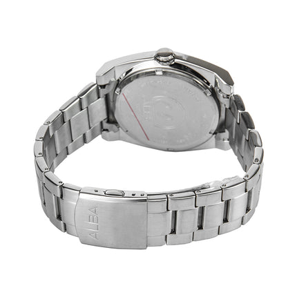 Alba Active AS9D07X1 Men Black Blue Dial Stainless Steel Strap