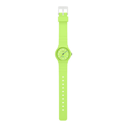 Casio General LQ-24B-3BDF Pop Ladies Analog Green Dial Green Resin Band