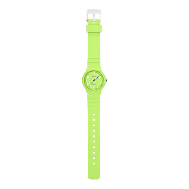 Casio General LQ-24B-3BDF Pop Ladies Analog Green Dial Green Resin Band