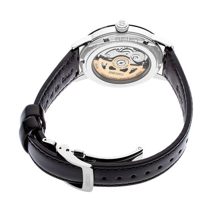 Seiko Presage SRPE41J1 Cocktail Negroni Red Dial Dark Red-Brown Leather Strap