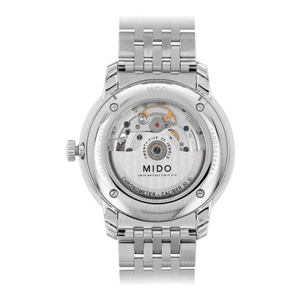 MIDO Baroncelli III M027.408.11.051.00 Chronometer Cal. 80 Automatic Black Dial St. Steel Strap