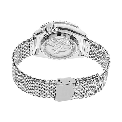 Seiko 5 Sports SRPD73K1 SKX Sports Style Automatic Black Dial Silver Mesh Strap